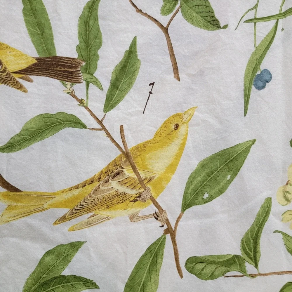 Pottery Barn Spring Sparrow Duvet Cover Only Full Queen EUC Birds Botanical 2010